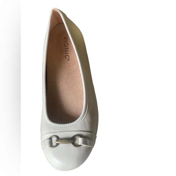 VIONIC Luxury Leather Ballerina Flats, Bone Color Women’s Size 7 NWOT Low heels - Picture 13 of 13